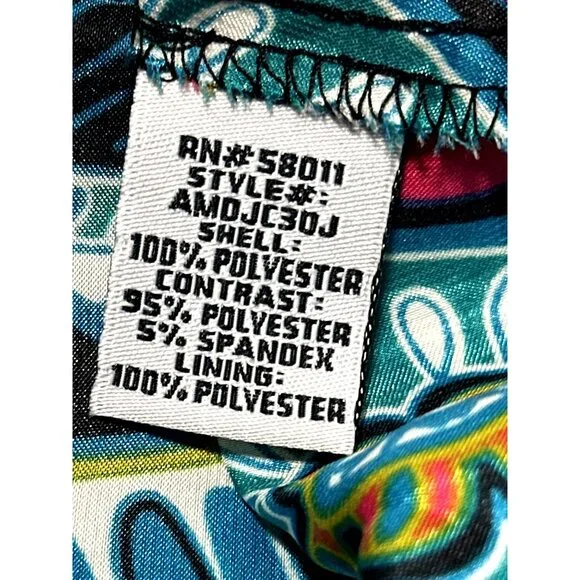 Signature by Sangria Size Small Black Blue Halter Dress Handkerchief Hem Bohemia - Picture 8 of 14